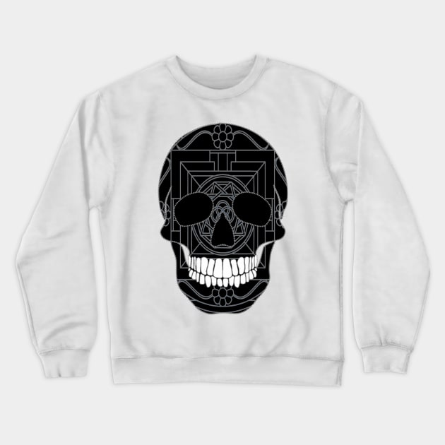 Skull and Mandala Crewneck Sweatshirt by Nuletto